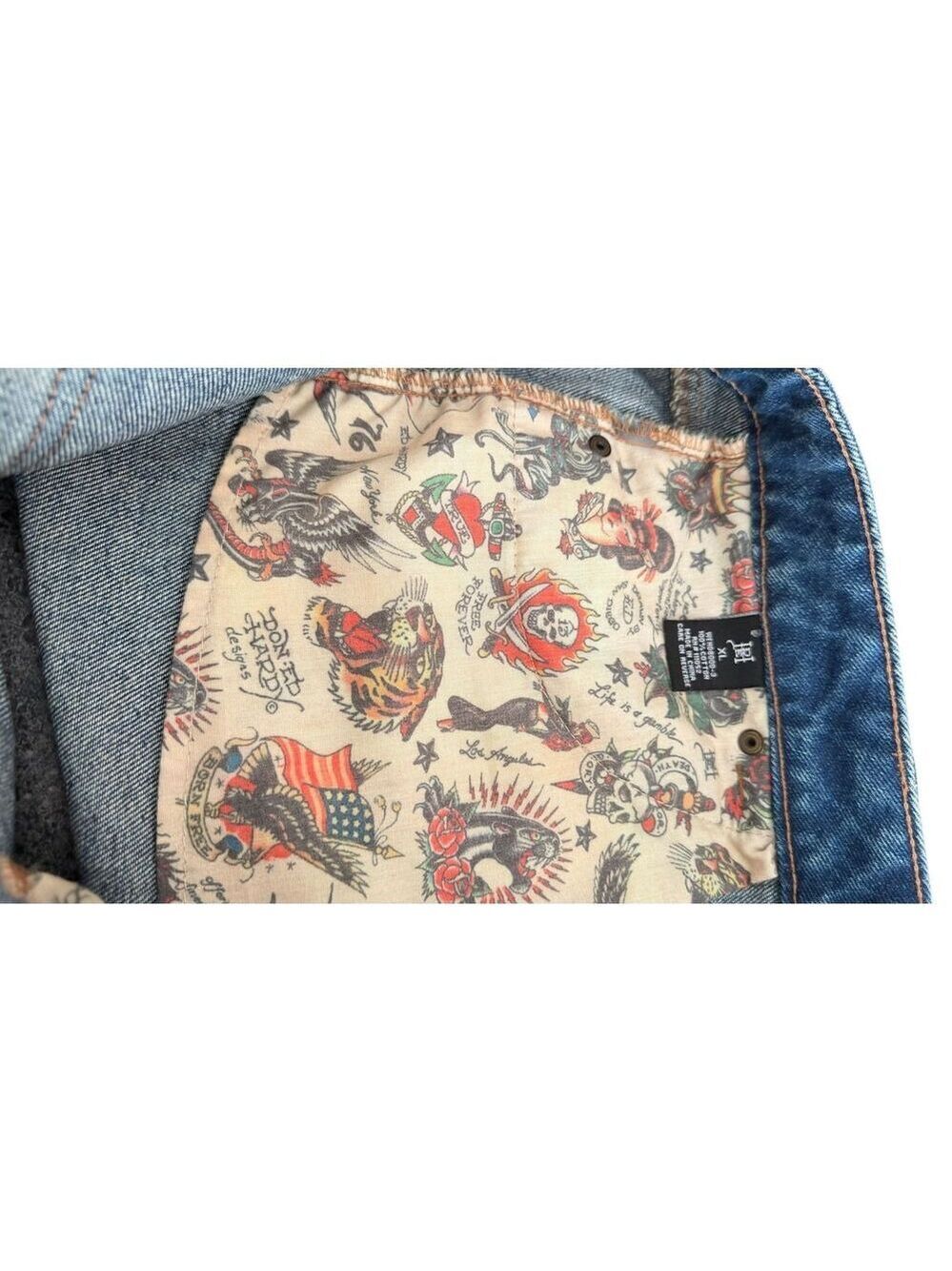 Vintage Ed Hardy Denim Mini Shorts - Picture 10 of 14